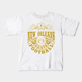 Vintage Retro New Orleans Saints Football Kids T-Shirt